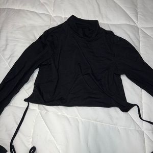 Edikted long sleeve black top with open back